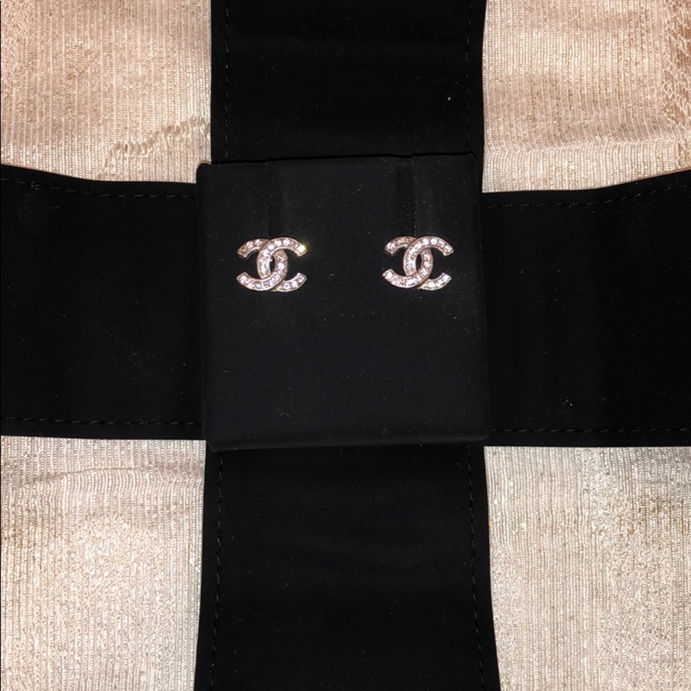Authentic Chanel CC earrings